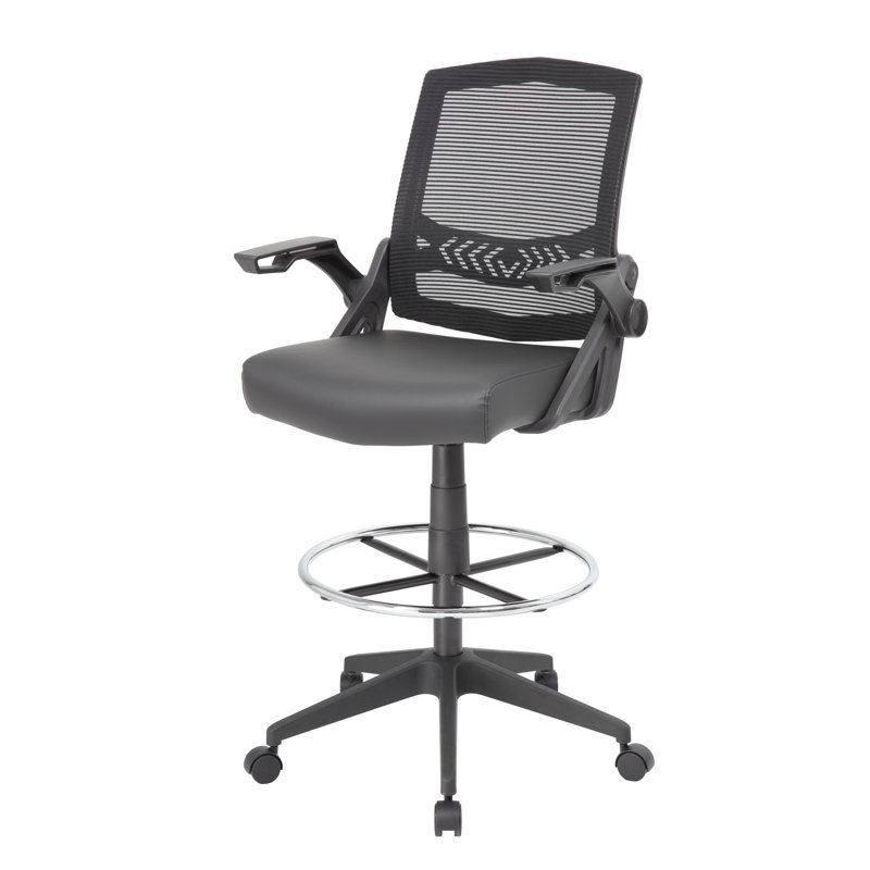 Backed Ergonomic Active Stool with Footrest