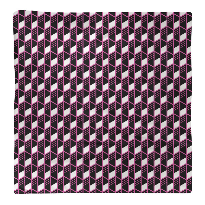 Serviette en coton à rayures géométriques classic, H 0,1 po x l 22 po x P 22 po, Rose, Sergé de polyester