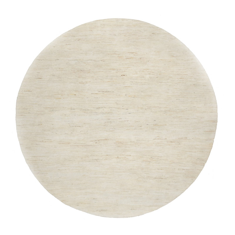 Sugata One-of-a-Kind 7' X 7' New Age Round Wool Area Rug Ivory
