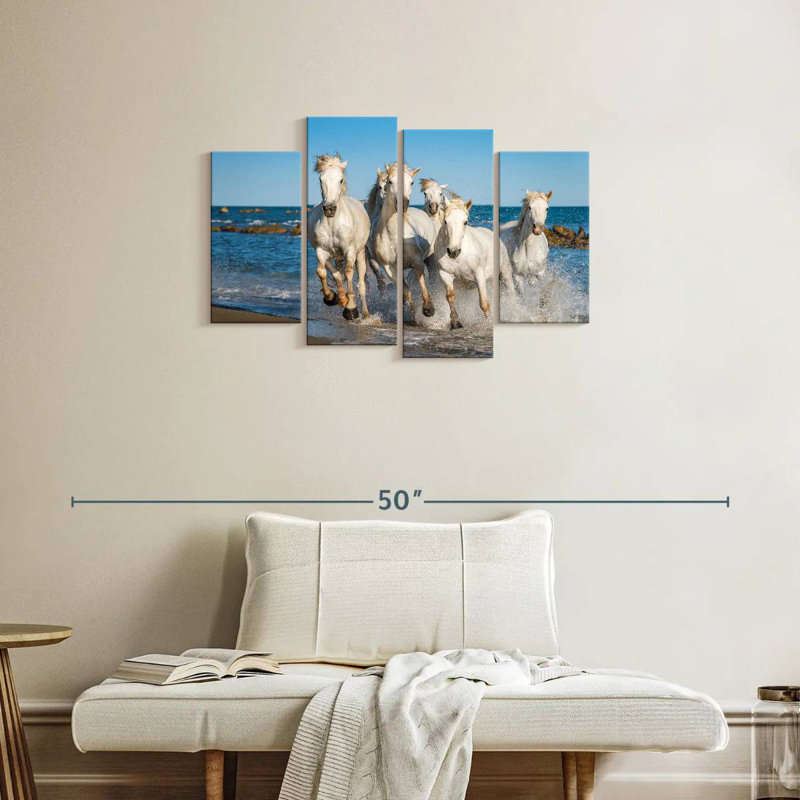 Brampt Camargue Horses, 22'' H x 36'' W