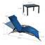  Ensemble de 2 chaises de patio inclinables réglables en aluminium recouvertes de PVC avec coussins-359464832-359464847