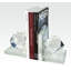 Faceted L-Frame Crystal Bookend Pair
