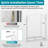 60'' W x 78'' H Double Sliding Frameless Shower Door with 5/16"(8mm) Clear Tempered Glass-102025130