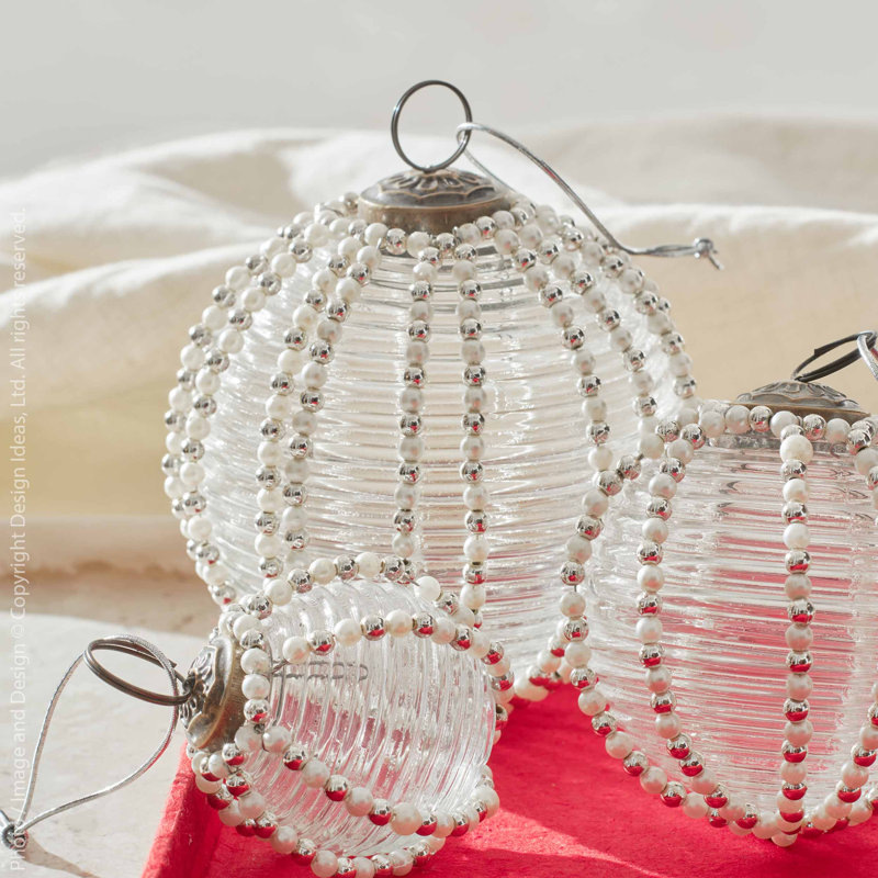 Ornements en boule, H 4,02 po x l 4,02 po x P 4,02 po