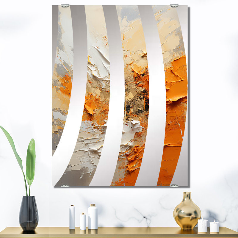 Hadad - Miroir mural peinture abstraite, 40 po x 30 po