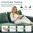 6-Piece U-Shaped Green Chenille Modular Sectional With Storage Arm-587709533