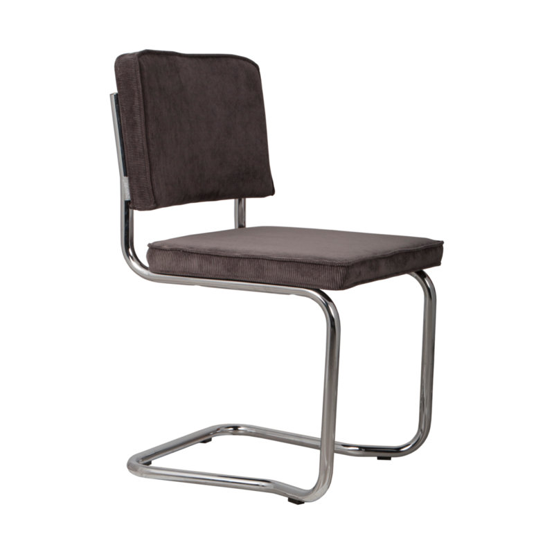 Ridge Kink Upholstered Dining Chair, Black, Black