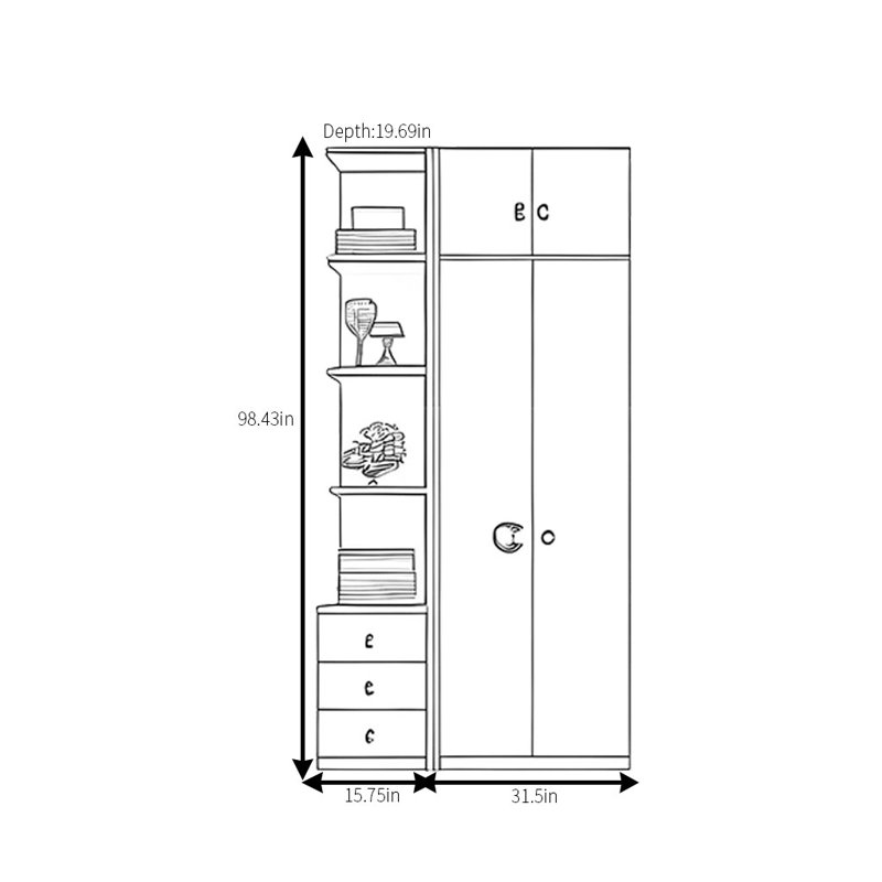 Simple And Modern Solid Color Wardrobe