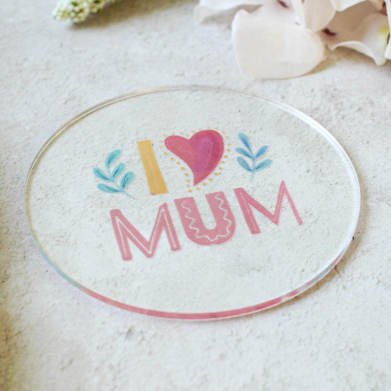 Acrylic Round 1 Piece Coaster