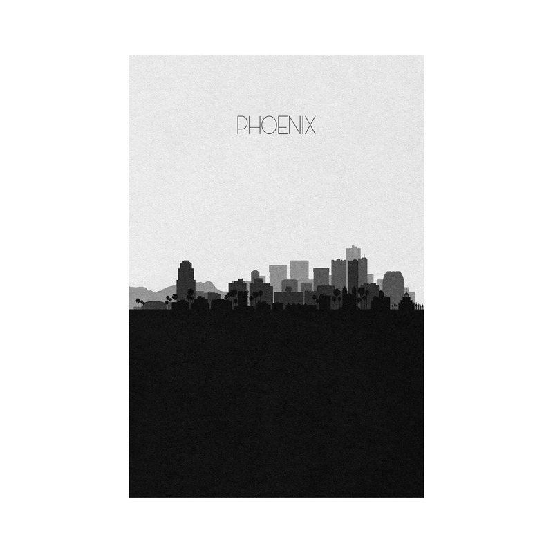Phoenix Skyline by Ayse Deniz Akerman - Wrapped Canvas Gallery-Wrapped Canvas Giclée, 101.6 cm H x 66.04 cm W x 1.91 cm D