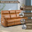 Canapé inclinable électrique de 78 po avec console et table rabattable