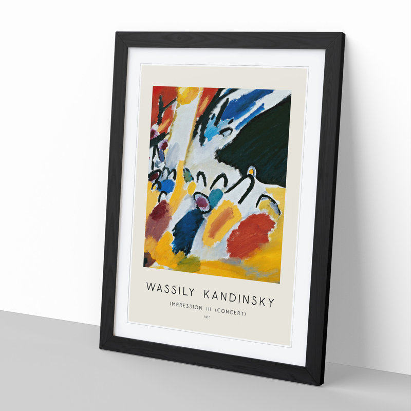 Impression III by Wassily Kandinsky - Picture Frame Painting, Black Framed, 36cm H x 27cm W x 2cm D