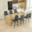 Chaise de bar réglable en fer, ensemble de 2 chaises de bar en velours-1269612252