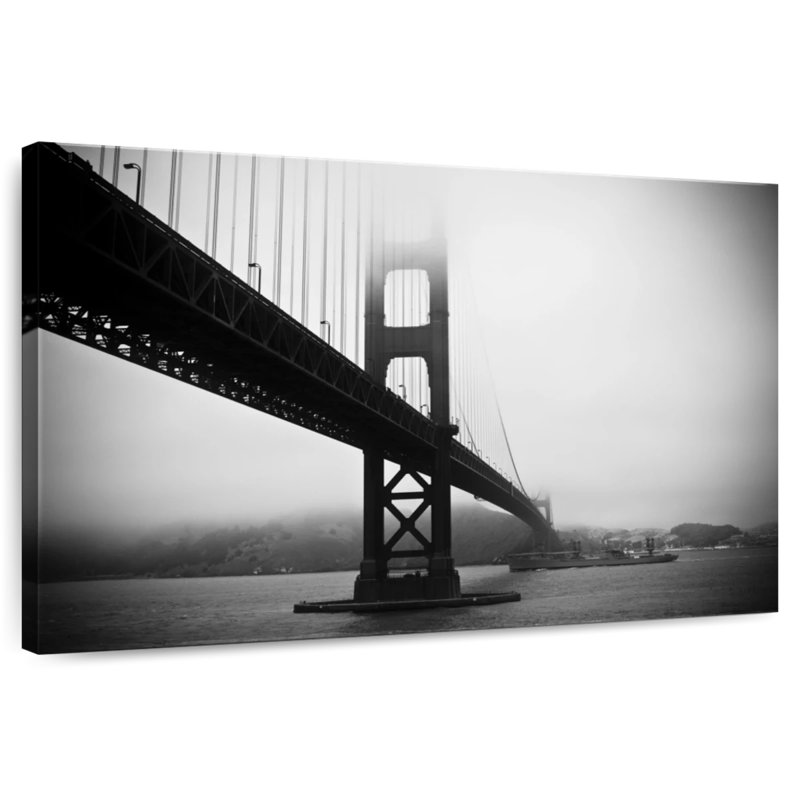 Nicci Smoggy Golden Gate Bridge, 16" H x 24" W