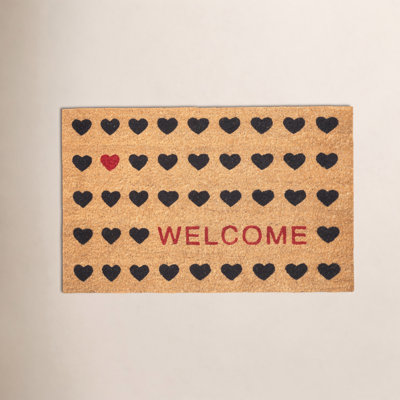 Heart Welcome Indoor Outdoor Doo Mat