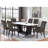 Maroney Rustic Espresso Marble Top Dining Table
