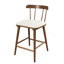 Ensemble de 2 tabourets de comptoir rembourrés en bois Olivia-235190486