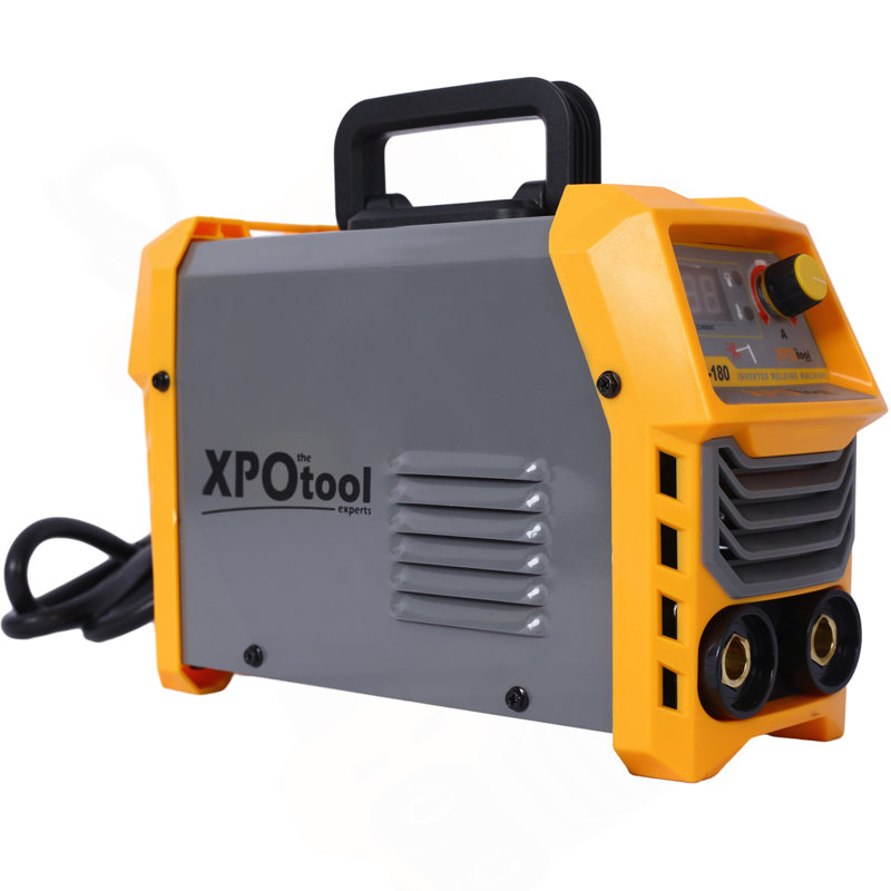 Soudeuse 110 / 220V MMA, soudeuse à l'arc 180 A, inverseur IGBT à affichage numérique, soudeuse à démarrage à cristaux liquides avec support d'électrode, pince de travail, câble adaptateur d'entrée double tension continue