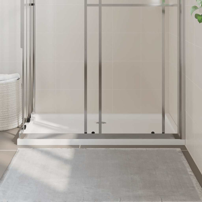 Base de douche rectangulaire en ABS Vidaxl 27,6 po x 47,2 po, Blanc
