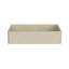Lavabo de salle de bain rectangulaire en béton 19,68 ", beige et gris, mat, au-dessus du comptoir