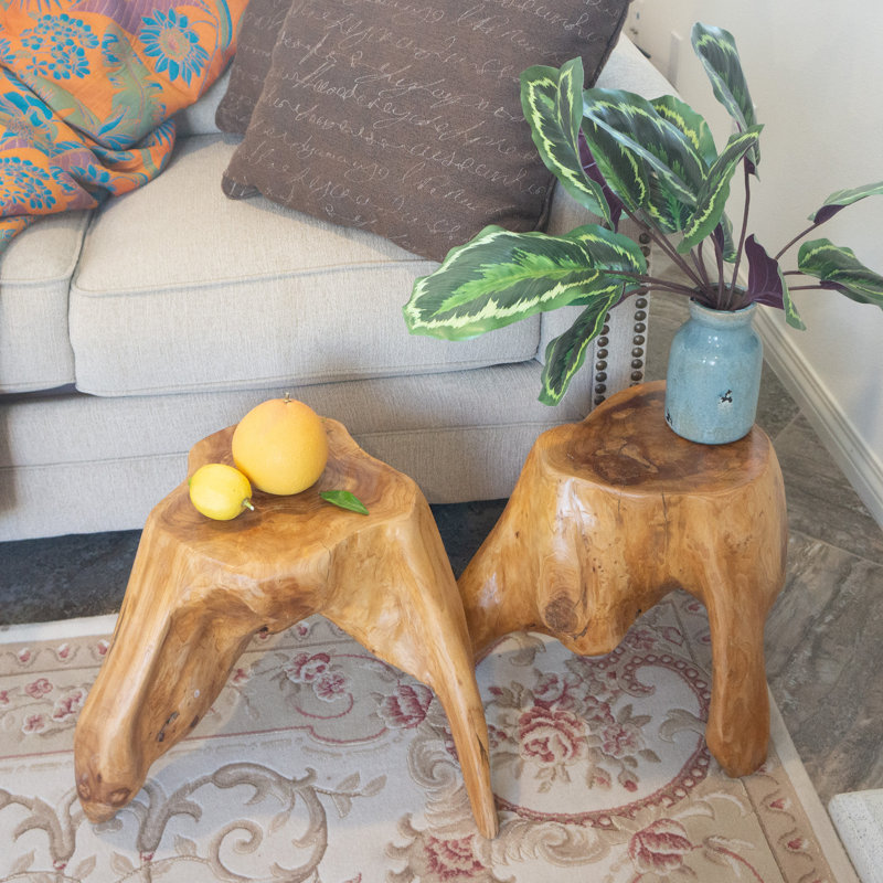 Solid Wood End Table, 30.5cm H x 40.6cm W x 40.6cm D