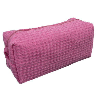 TrendsBlue Premium Large Padded Round Cosmetic Travel Makeup Bag Pouch Organizer, Pink