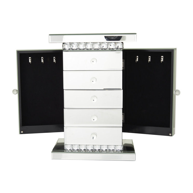 Glass Jewelry Box + Drawers
