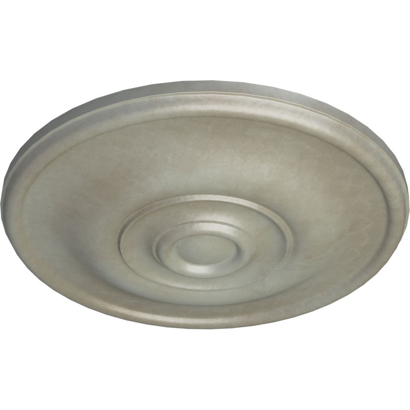 Médaillon de plafond Endurathane Jefferson, P 11 3/4 po x P 3/8 po (pour auvents jusqu'à 2 7/8 po), finition or Flash peinte à la main