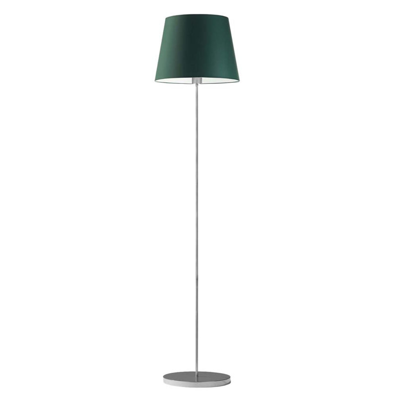 Artimus 162.5cm Traditional Floor Lamp, Bottle Green, Silver