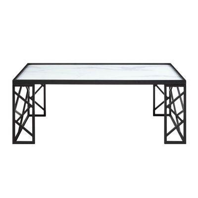 Black Metal Frame Tables With Tempered Glass Tops For Home Living 3pc Table Home: And Frames