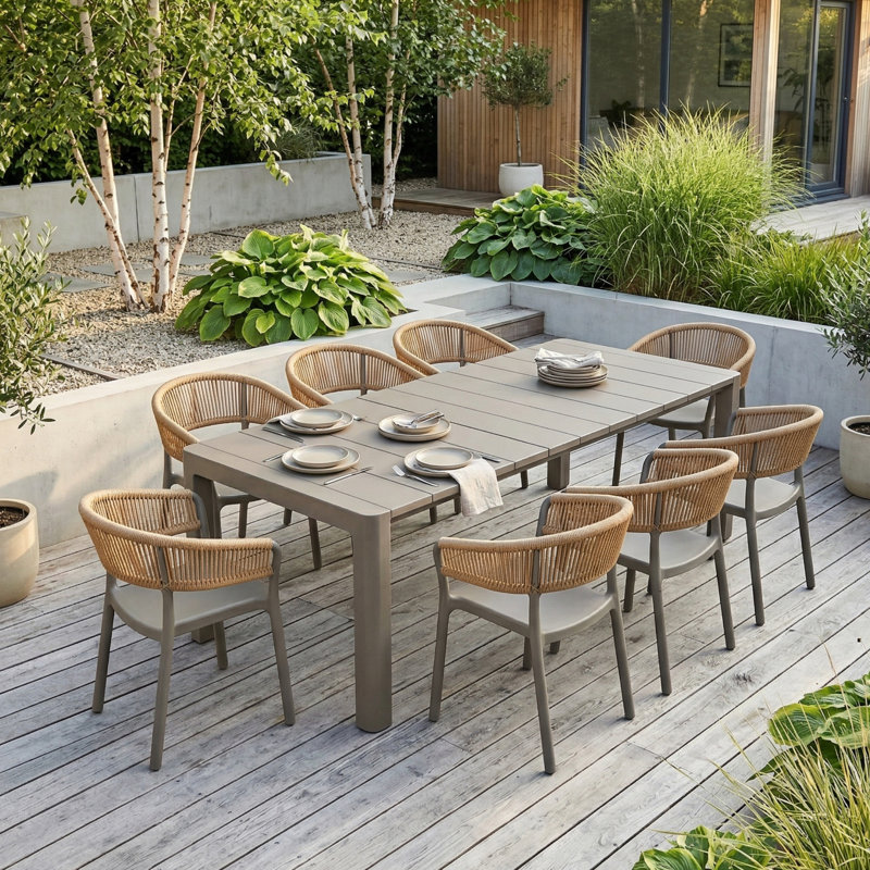 Plastic Patio Dining Set Table,