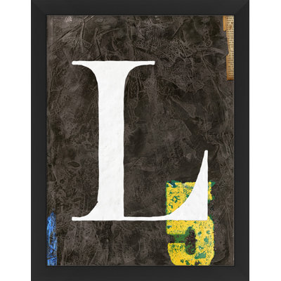 Alphabet "L" - Cadre photo, art textuel sur papier