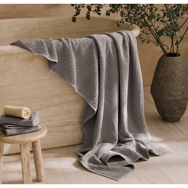 Turkish Waffle, Stone, Bath Sheet - 1 Pack