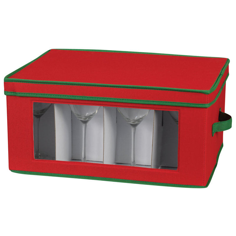 Farris Red Stemware Storage Chest
