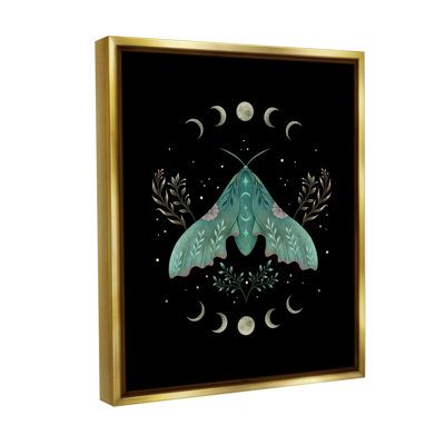 "Papillon céleste et lune" sur toile