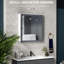 Armoire de salle de bain avec miroir et tablettes réglables, 27 po x 30 po, blanc. Miroirs à double porte. Fixation murale pour une utilisation efficace de l'espace. Fabrication. Miroir pour pharmacie l 27,25 po x P 6,75 po x H 29,75 po