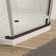 Pivot Shower Door, With 1/4" Tempered Glass , 34.75 In. X 72 In. Frameless Neo-Angle Pivot Shower Enclosure In Matte White.