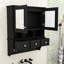 Armoire de salle de bain luxueuse avec tablette, tiroirs, miroirs et crochets-271881690