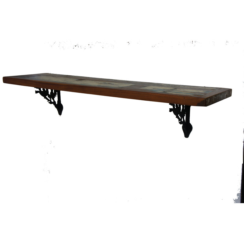 Copan Teak Solid Wood Bracket Shelf
