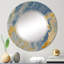 Vagues de marbre brun et bleu - Miroir mural moderne-270562739