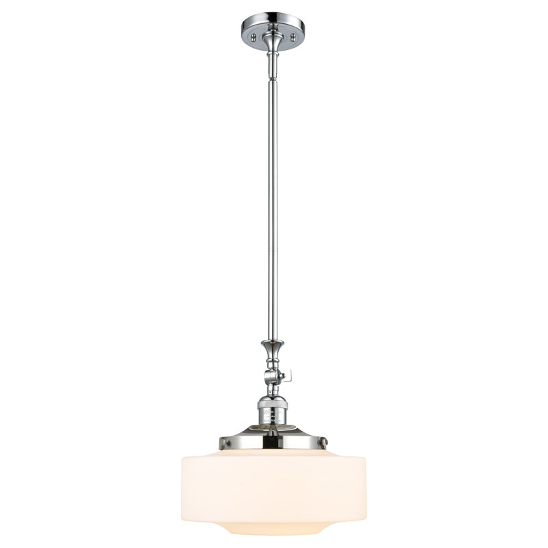 Mini-luminaire suspendu inclinable 12 lumières Franklin Restoration - Lainee - ampoule DEL - finition chrome - abat-jour blanc
