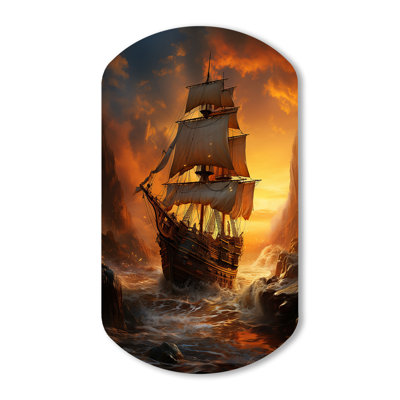 Amylia - Pirate Cylinder Shape Assymterical Metal Wall Art