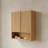 26"WX29.5"H Wall-Mounted Toilet Storage Cabinet Bathroom Storage Cabinet with Striped Solid Wood Doors-648196940