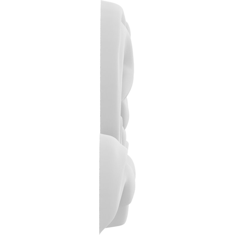 Rosette cheviot, H 2,5 po x l 2,5 po x P 0,38 po