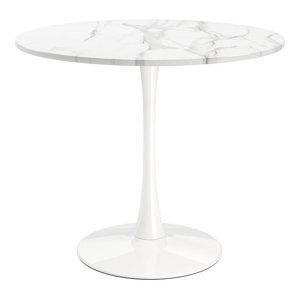 Rose 36" Wood Top Dining Table, Marble laminated