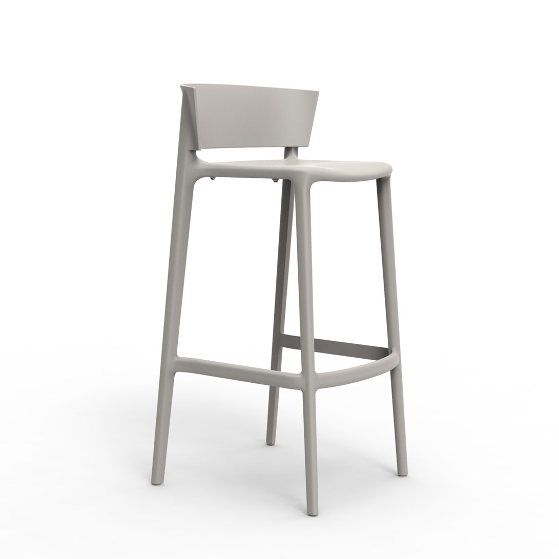 Vondom Africa Patio Bar Stool, Ecru, 30"