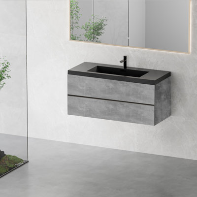 Meuble-lavabo mural moderne pour salle de bain