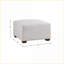 Repose-pieds moderne 100% polyester avec structure en bois massif, espresso foncé | Brun foncé | Bois massif