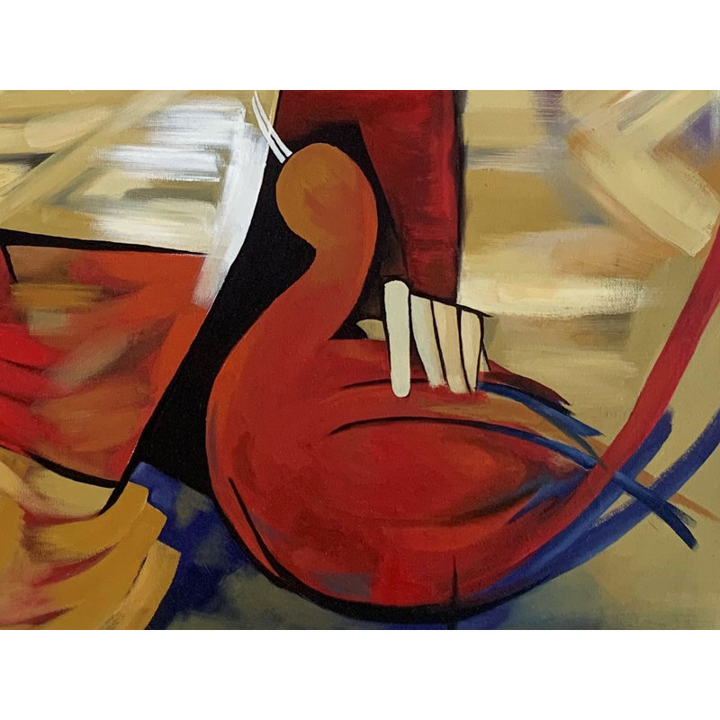 Chaleur | Huile sur toile | Magnifique peinture murale décorative | Par Pooja Agarwal
