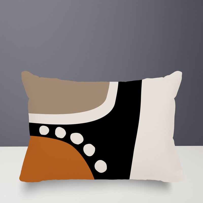 Coussin lombaire réversible intérieur / extérieur Sofi Minimalist, 18"H x 25"W, Orange brûlé